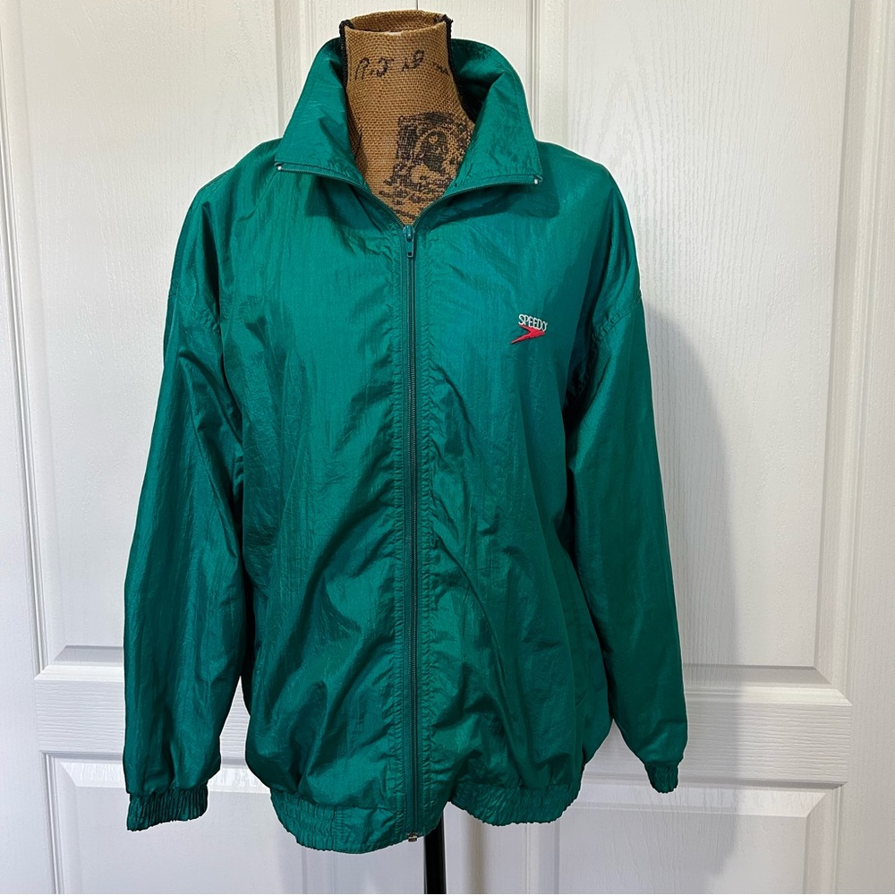Vintage Speedo Green Windbreaker Jacket Medium